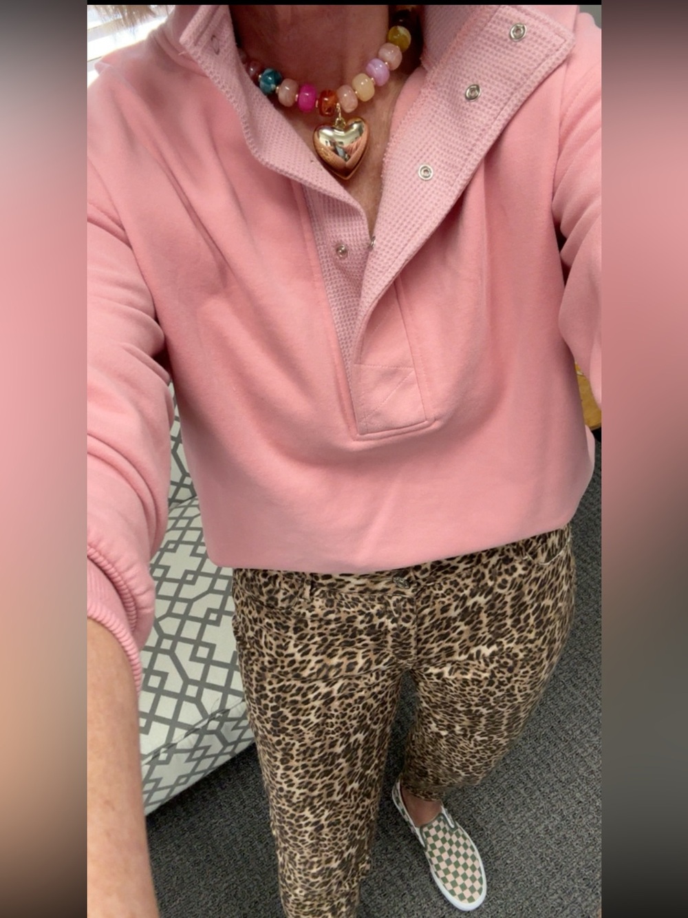 Pink Womens Pull-On Sweatshirt - Picture 8 of 8